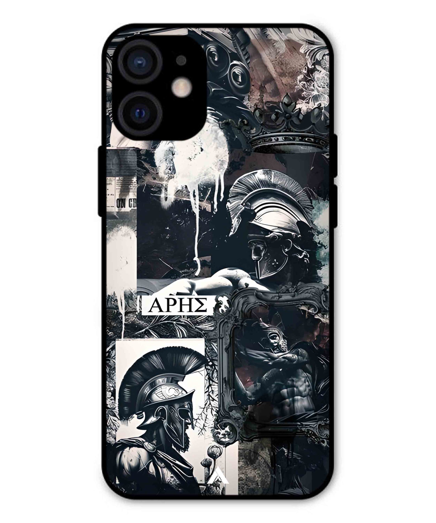 Greek Mindset Metal Back Cover Phone Case for iPhone 12 Mini
