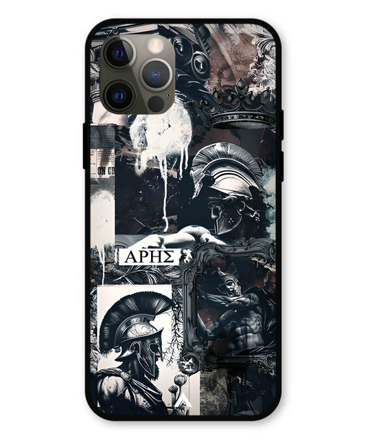 Greek Mindset Metal Back Cover Phone Case for iPhone 12 Pro