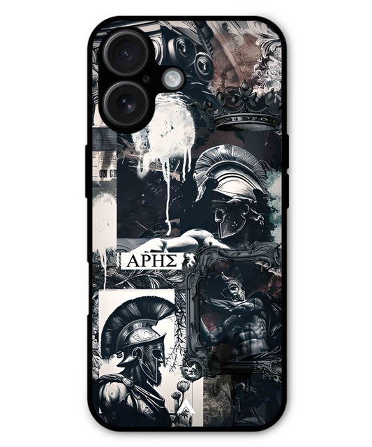 Greek Mindset Metal Back Cover Phone Case for iPhone 16 Plus
