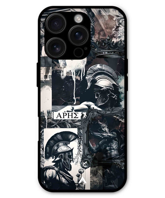 Greek Mindset Metal Back Cover Phone Case for iPhone 16 ProMax