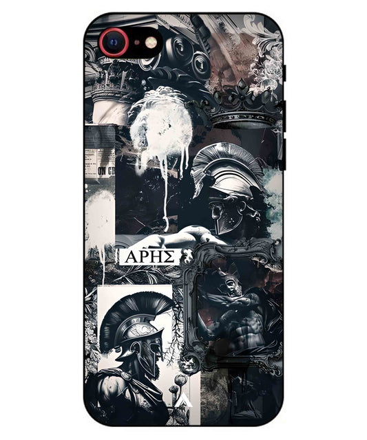 Greek Mindset Metal Back Cover Phone Case for iPhone 8