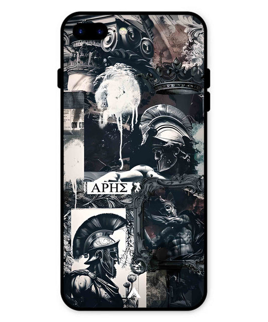 Greek Mindset Metal Back Cover Phone Case for iPhone 8 Plus