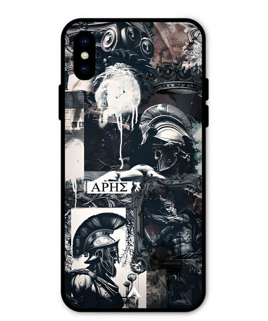 Greek Mindset Metal Back Cover Phone Case for iPhone X