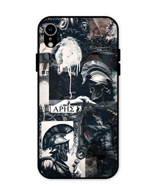 Greek Mindset Metal Back Cover Phone Case for iPhone Xr