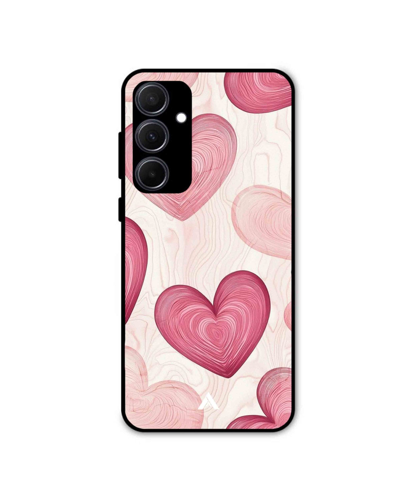 Hearts Pattern Casora 01 Metal Back Cover Phone Case