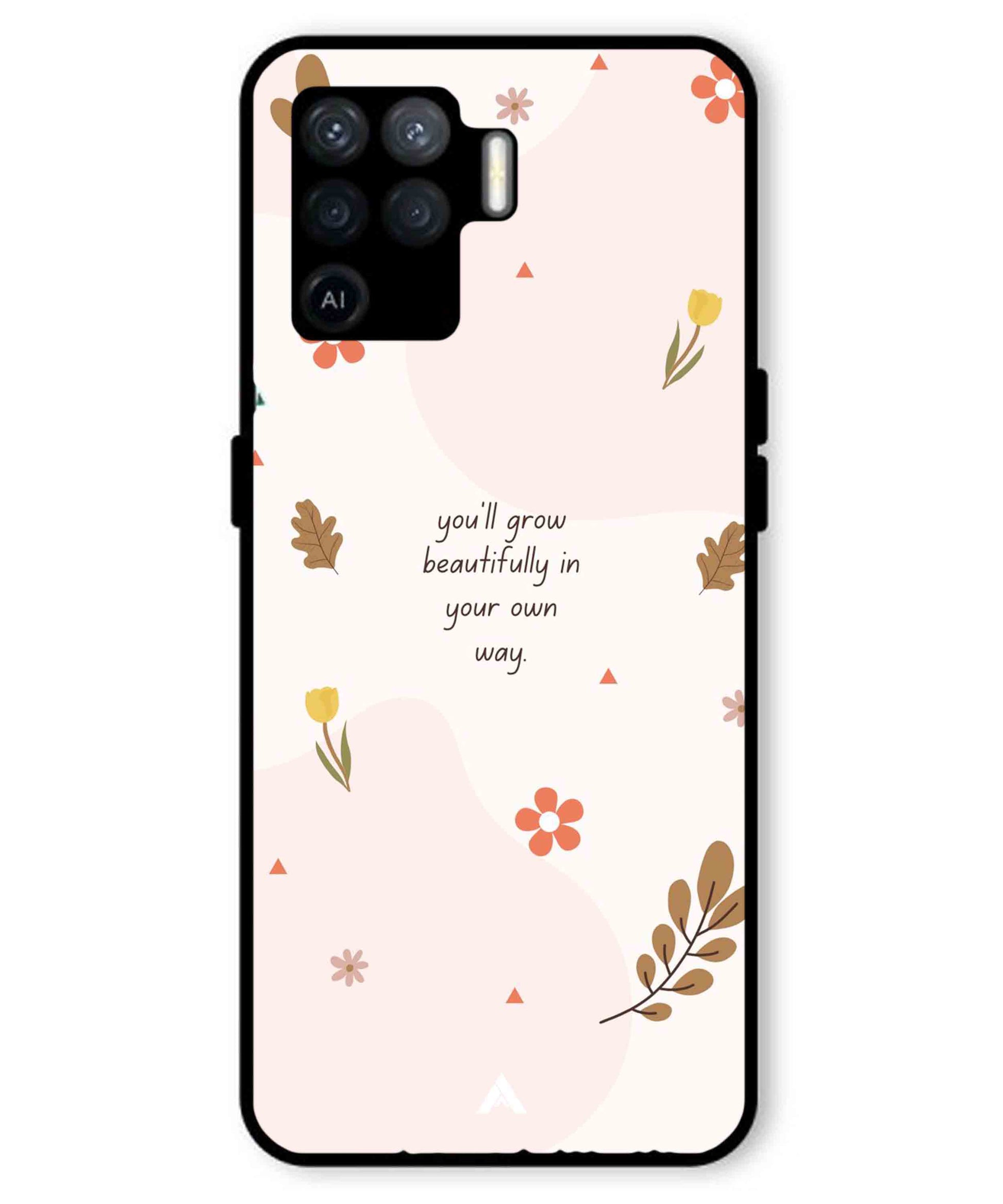 Her Own Way Metal Back Cover Phone Case for Oppo F19 Pro