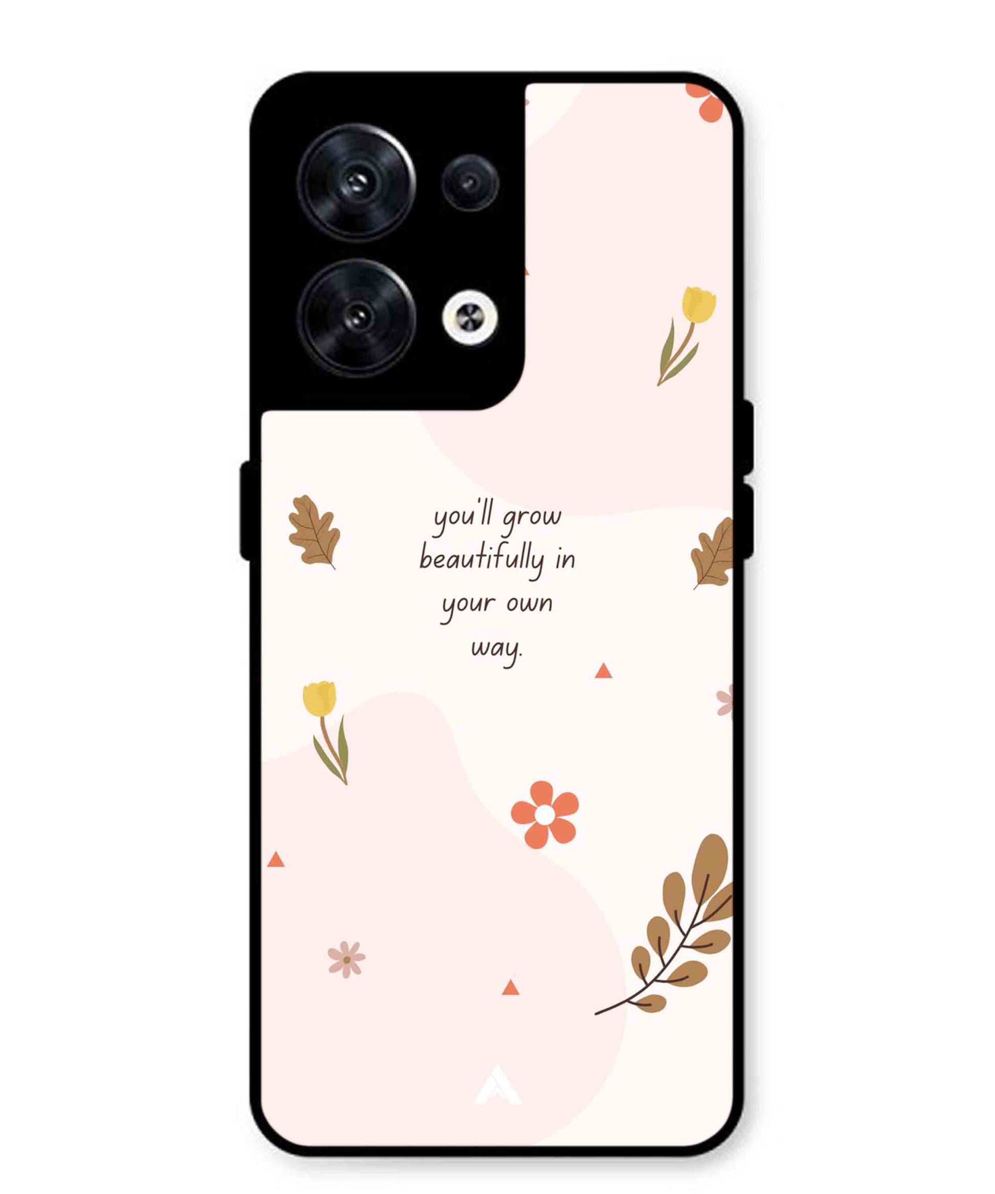 Her Own Way Metal Back Cover Phone Case for Oppo Reno 8