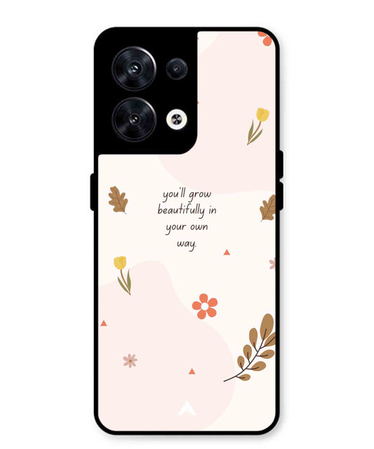 Her Own Way Metal Back Cover Phone Case for Oppo Reno 8