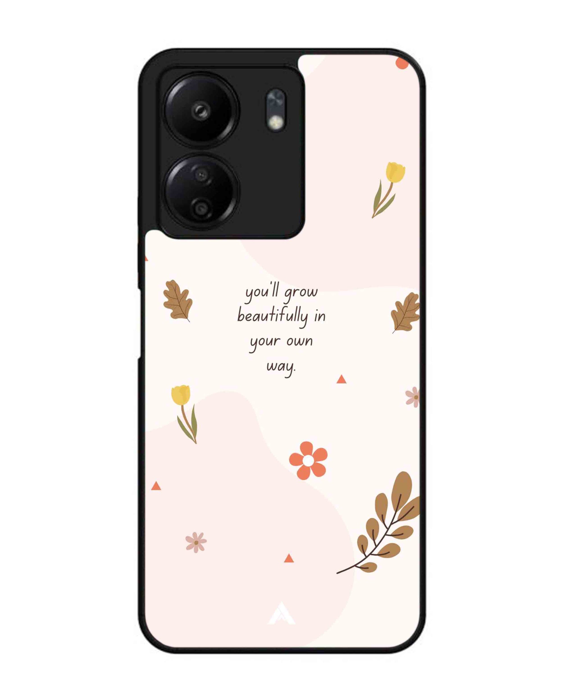 Her Own Way Metal Back Cover Phone Case for Poco C65