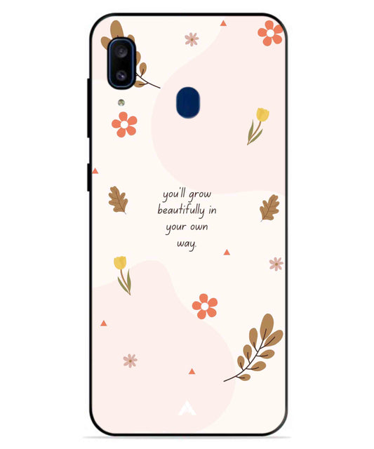 Her Own Way Metal Back Cover Phone Case for Samsung Galaxy A20