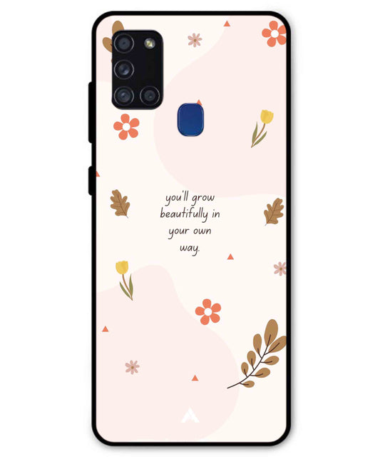 Her Own Way Metal Back Cover Phone Case for Samsung Galaxy A21s
