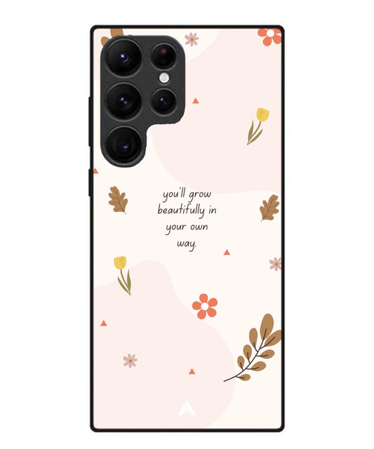 Her Own Way Metal Back Cover Phone Case for Samsung Galaxy S22 Ultra