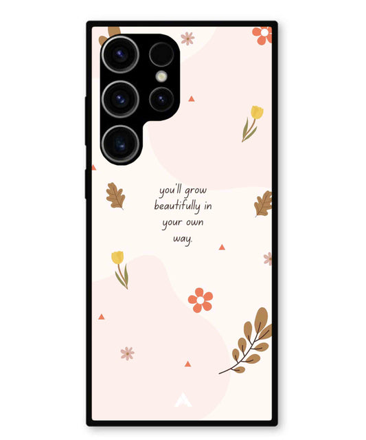 Her Own Way Metal Back Cover Phone Case for Samsung Galaxy S23 Ultra