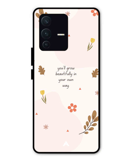 Her Own Way Metal Back Cover Phone Case for Vivo v23 Pro