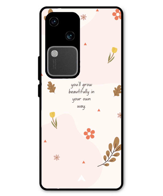Her Own Way Metal Back Cover Phone Case for Vivo v30