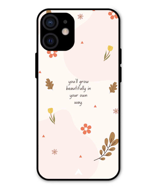 Her Own Way Metal Back Cover Phone Case for iPhone 12 Mini