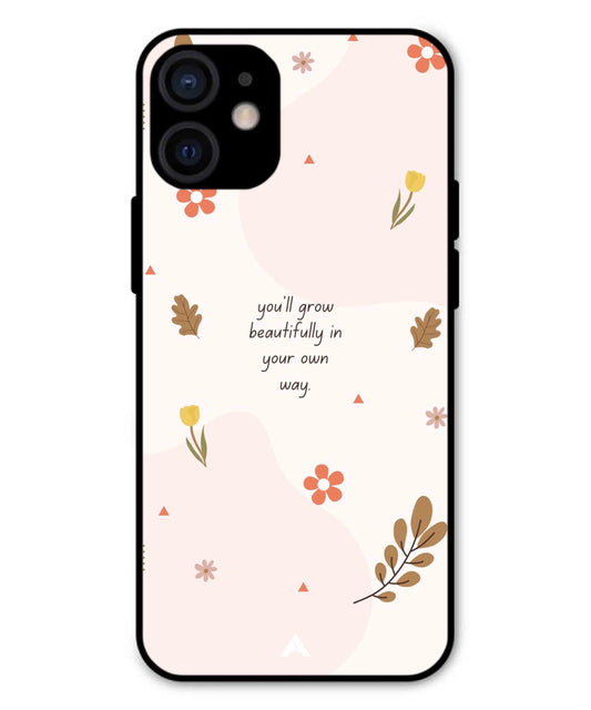 Her Own Way Metal Back Cover Phone Case for iPhone 13 Mini