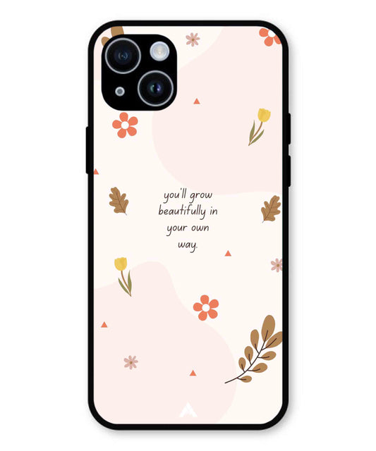 Her Own Way Metal Back Cover Phone Case for iPhone 14 Plus