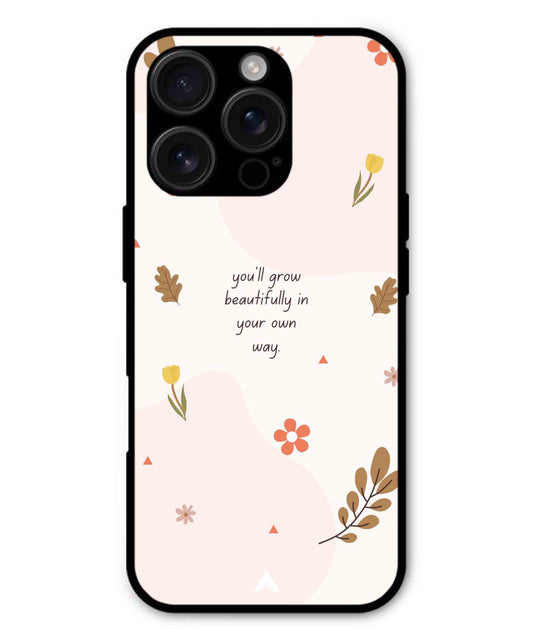 Her Own Way Metal Back Cover Phone Case for iPhone 14 Pro
