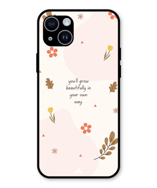 Her Own Way Metal Back Cover Phone Case for iPhone 15