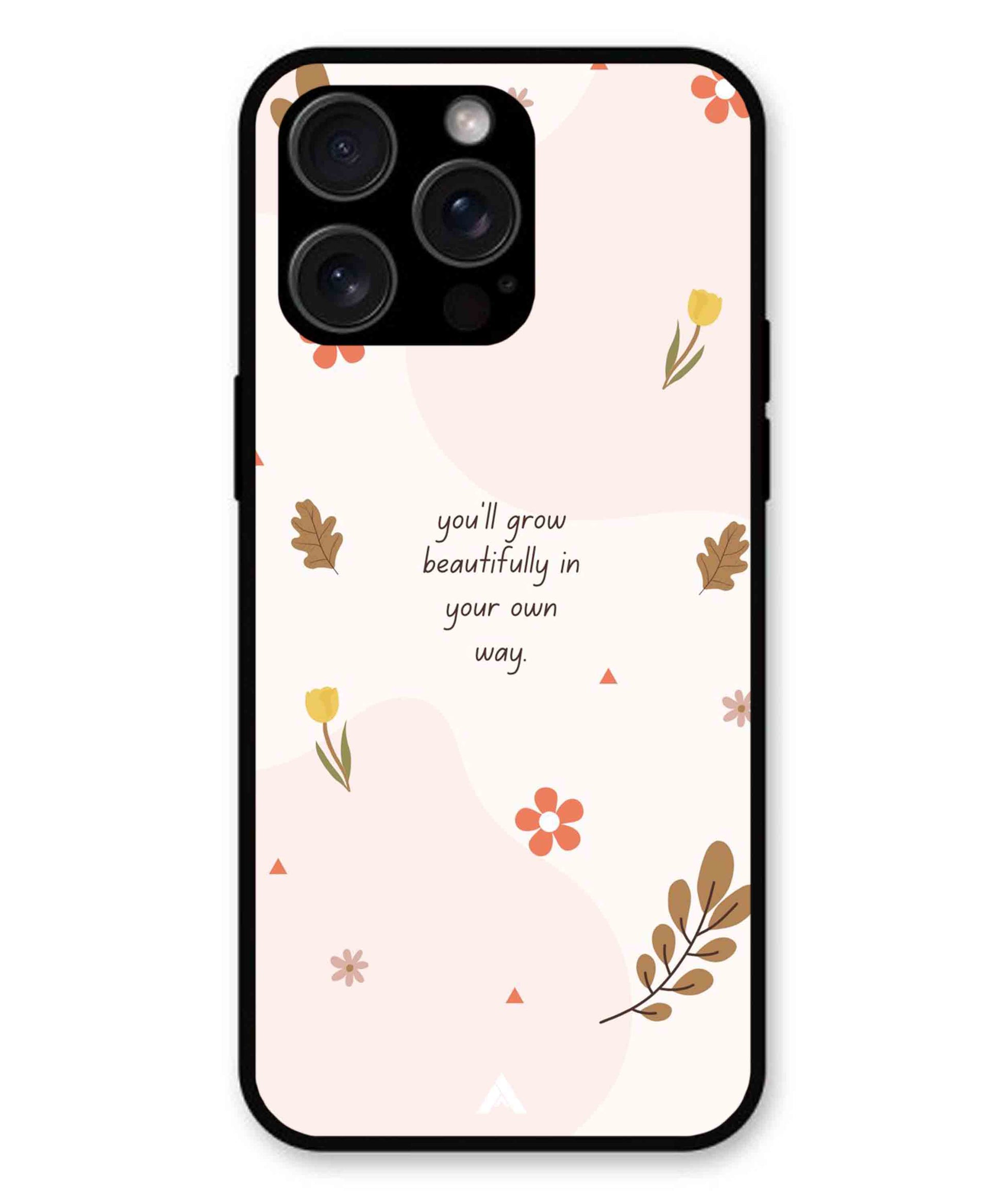 Her Own Way Metal Back Cover Phone Case for iPhone 15 Pro Max