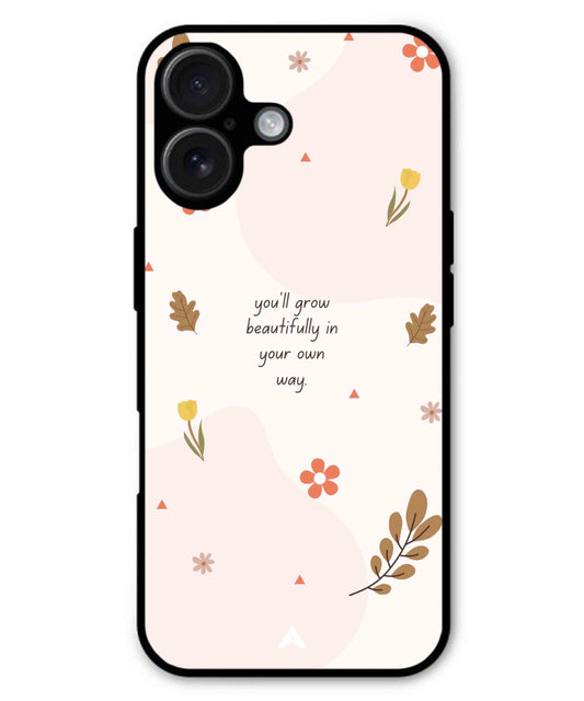 Her Own Way Metal Back Cover Phone Case for iPhone 16 Plus
