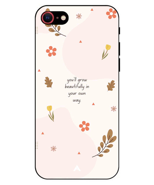 Her Own Way Metal Back Cover Phone Case for iPhone 8