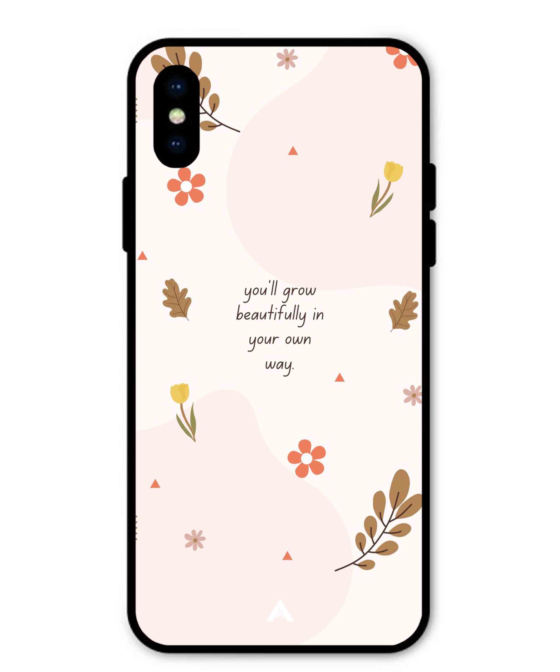 Her Own Way Metal Back Cover Phone Case for iPhone X