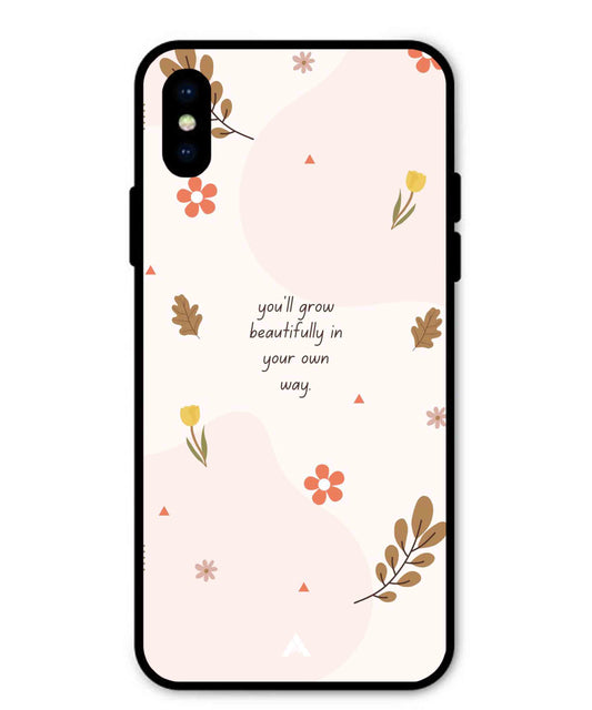 Her Own Way Metal Back Cover Phone Case for iPhone X