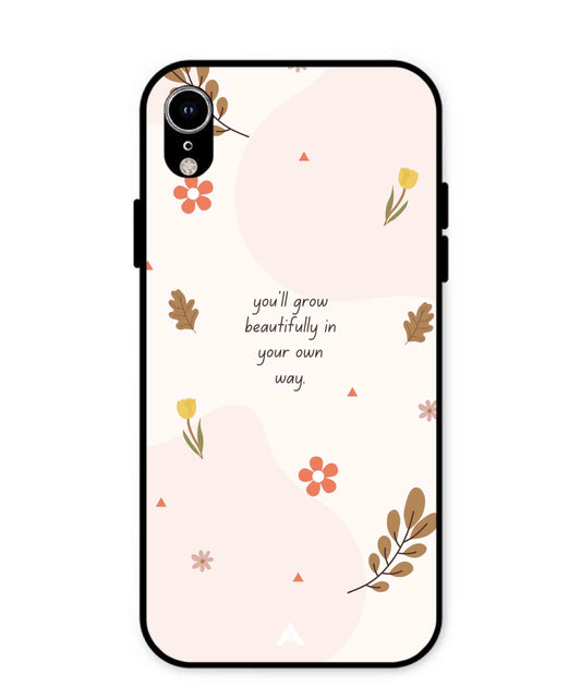 Her Own Way Metal Back Cover Phone Case for iPhone Xr