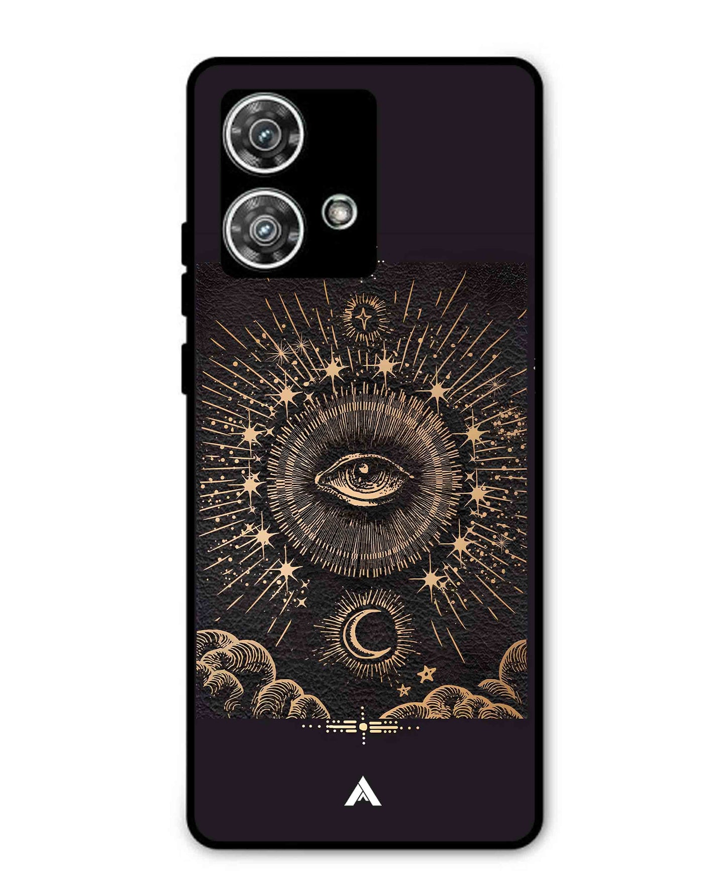 Illuminating Eye Metal Back Cover Phone Case for Moto Edge 40 Neo