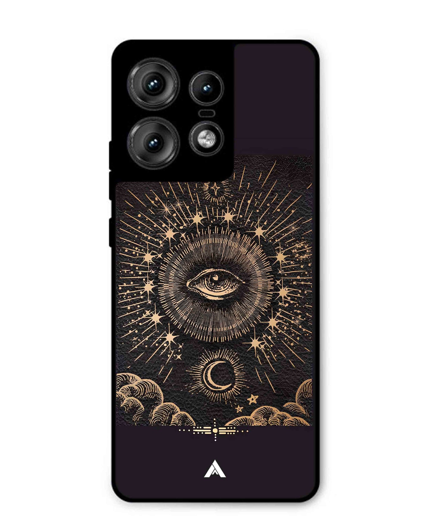 Illuminating Eye Metal Back Cover Phone Case for Moto Edge 50 Pro