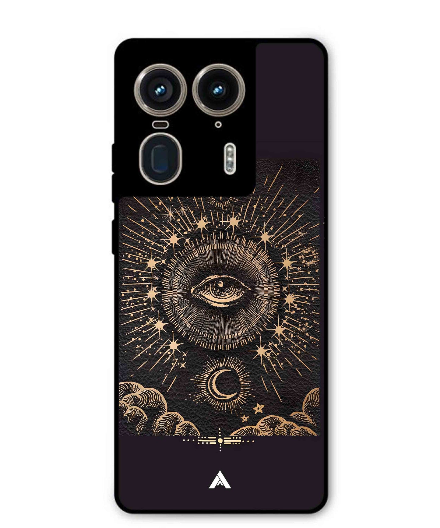 Illuminating Eye Metal Back Cover Phone Case for Moto Edge 50 Ultra
