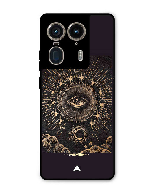 Illuminating Eye Metal Back Cover Phone Case for Moto Edge 50 Ultra