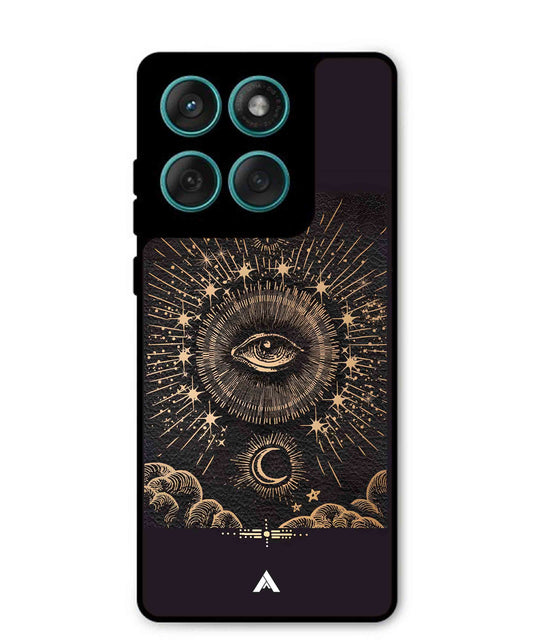 Illuminating Eye Metal Back Cover Phone Case for Moto Edge 60 Fusion