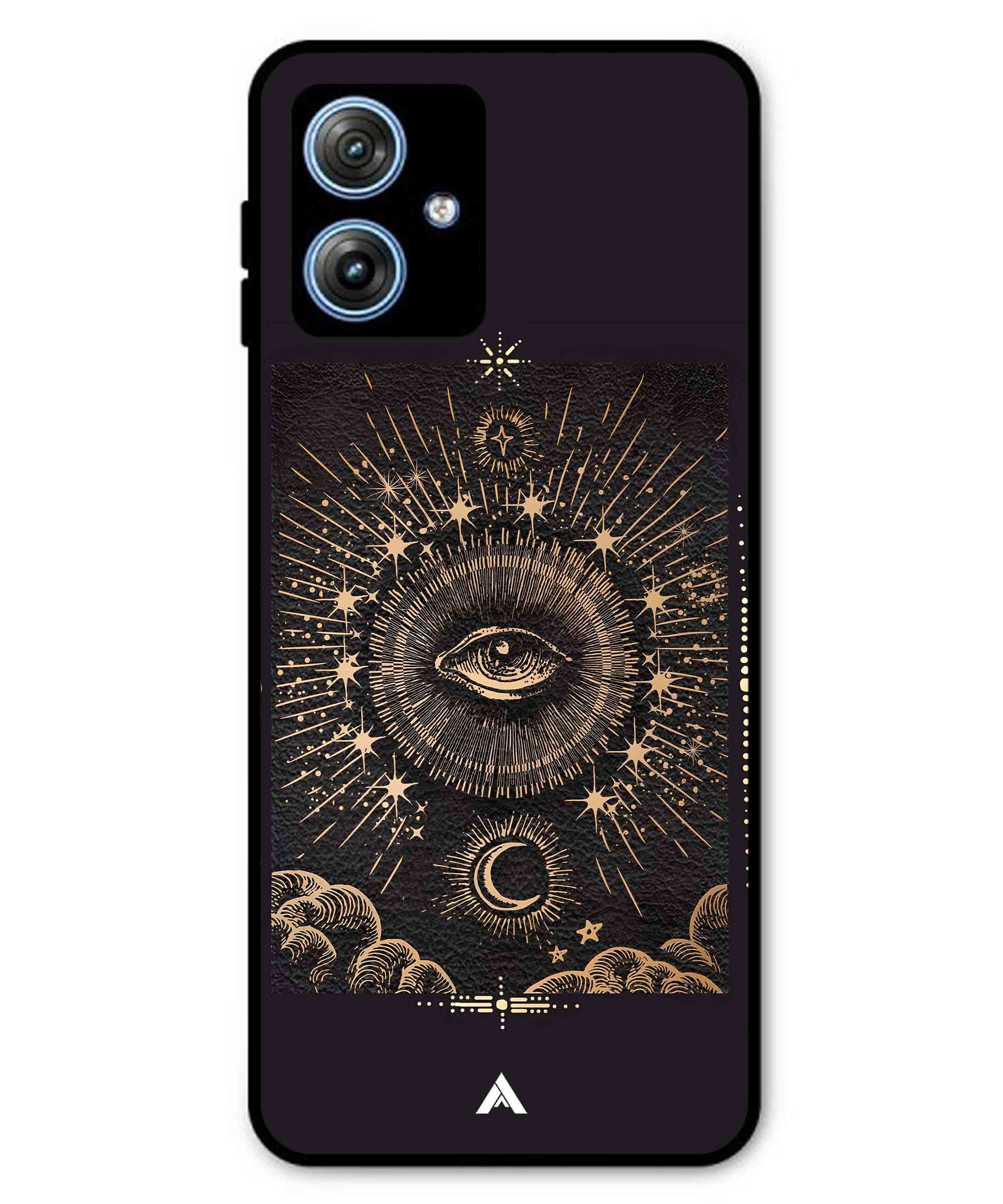 Illuminating Eye Metal Back Cover Phone Case for Moto G64