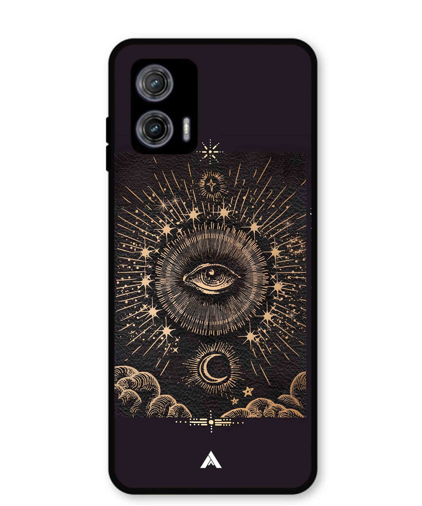Illuminating Eye Metal Back Cover Phone Case for Moto G73