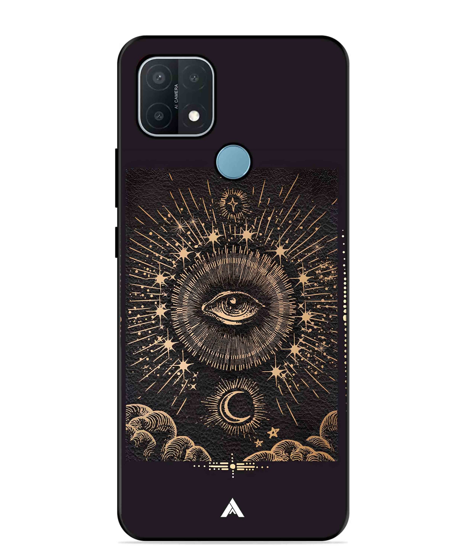 Illuminating Eye Metal Back Cover Phone Case for OPPO A15