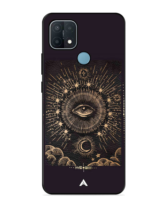 Illuminating Eye Metal Back Cover Phone Case for OPPO A15
