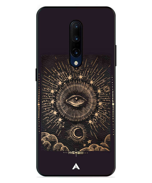 Illuminating Eye Metal Back Cover Phone Case for Oneplus 7 Pro