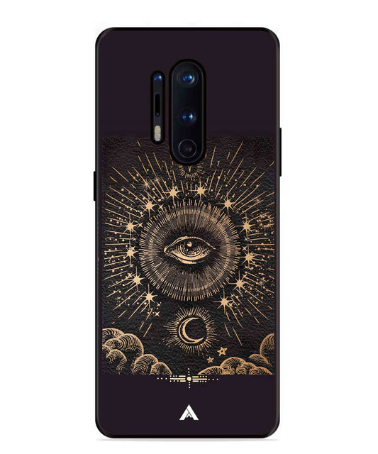 Illuminating Eye Metal Back Cover Phone Case for Oneplus 8 Pro