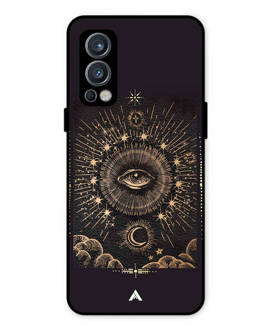Illuminating Eye Metal Back Cover Phone Case for Oneplus Nord 2