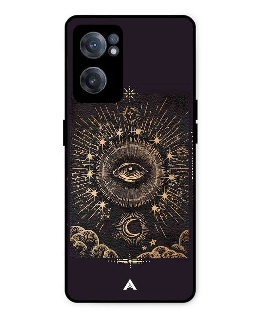 Illuminating Eye Metal Back Cover Phone Case for Oneplus Nord CE 2