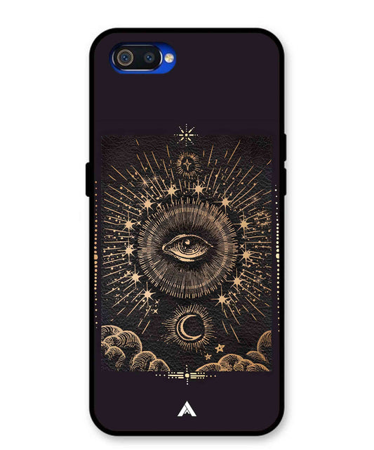 Illuminating Eye Metal Back Cover Phone Case for Oppo A1K