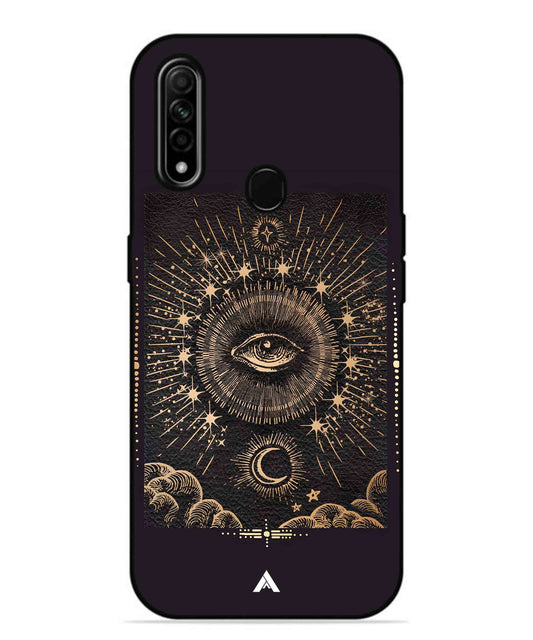 Illuminating Eye Metal Back Cover Phone Case for Oppo A31