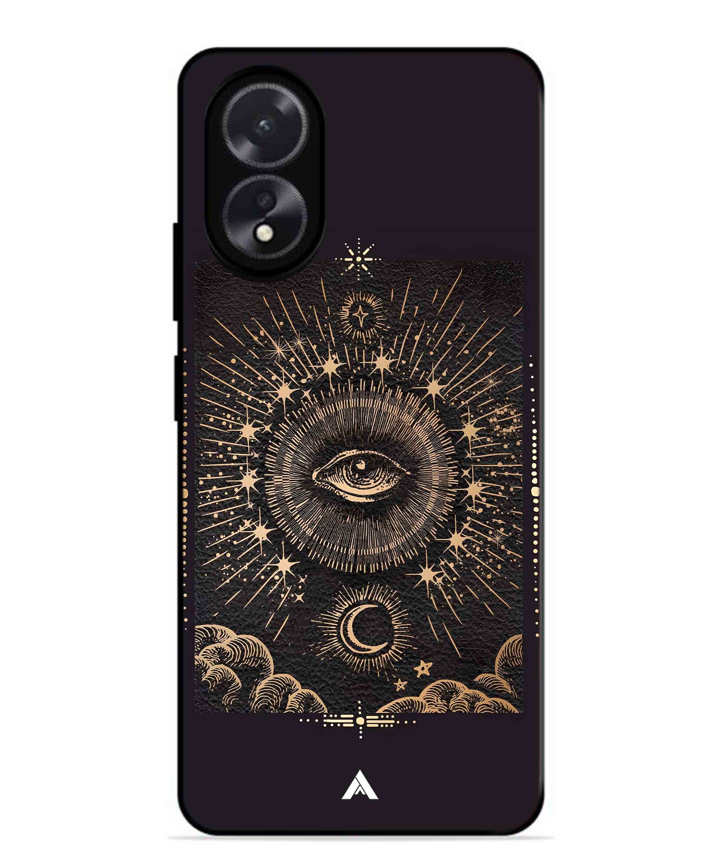 Illuminating Eye Metal Back Cover Phone Case for Oppo A38