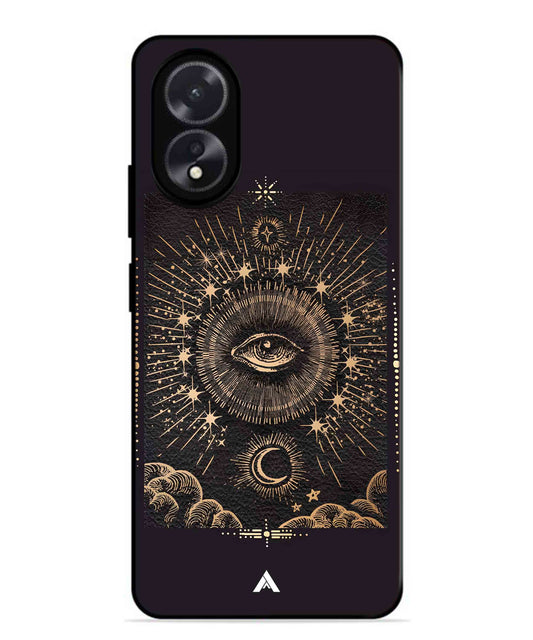 Illuminating Eye Metal Back Cover Phone Case for Oppo A38