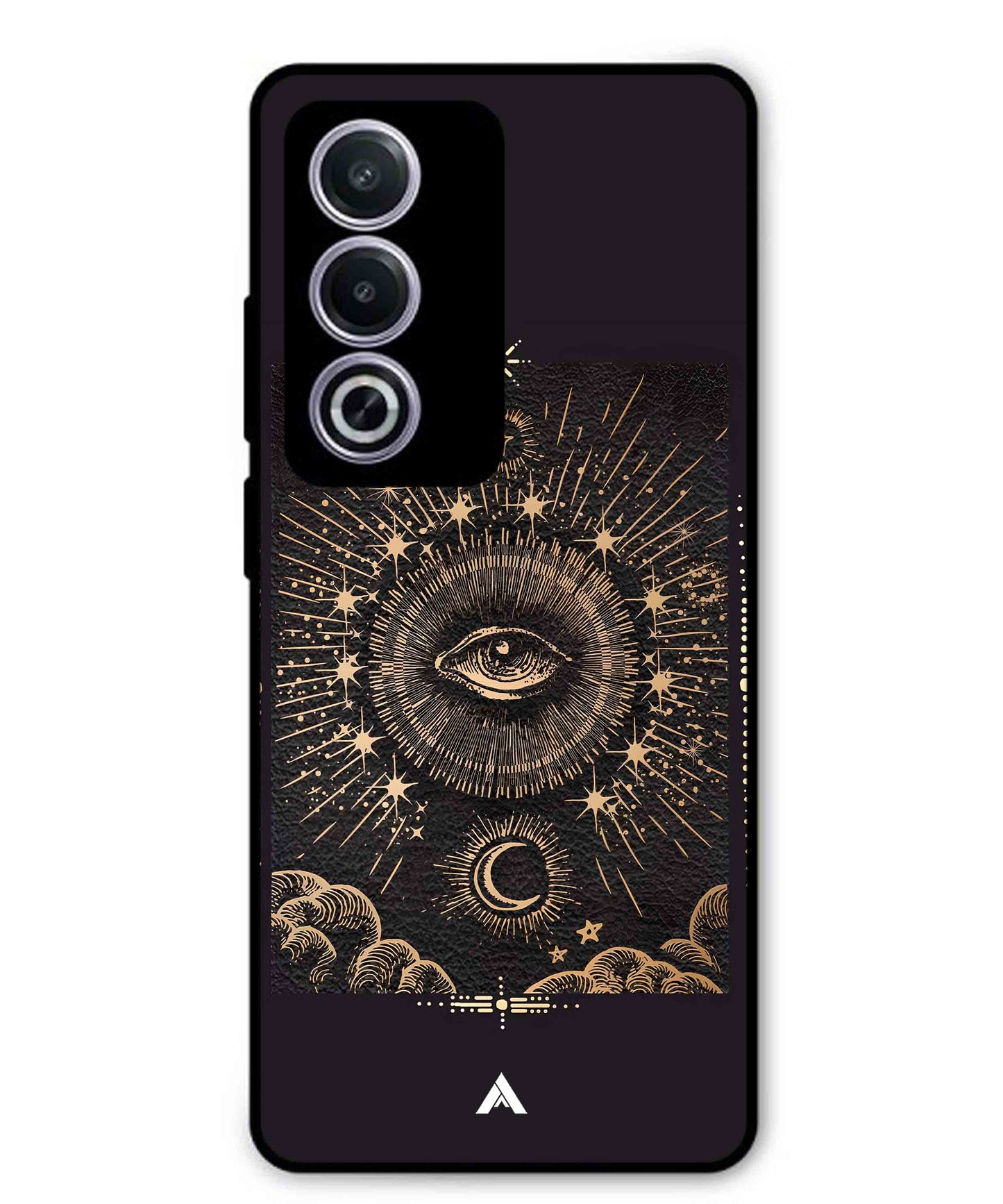 Illuminating Eye Metal Back Cover Phone Case for Oppo A3 Pro