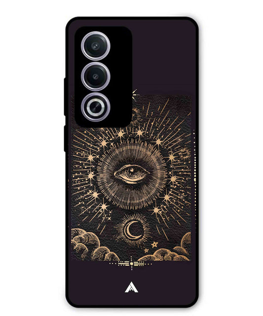 Illuminating Eye Metal Back Cover Phone Case for Oppo A3 Pro
