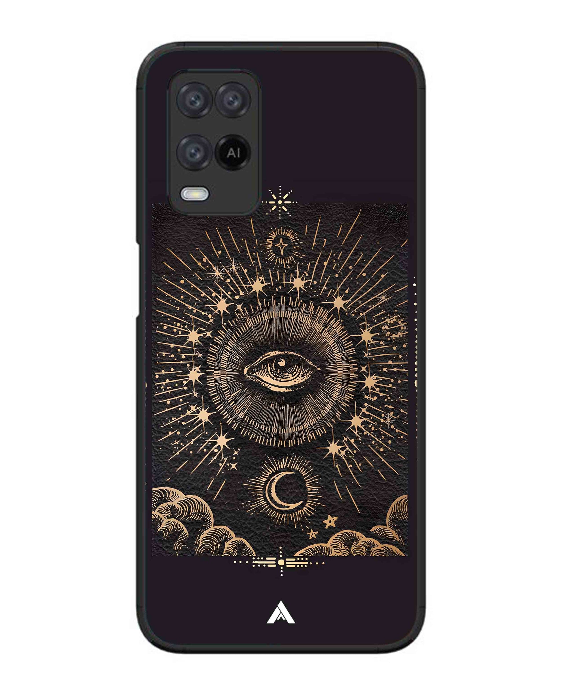 Illuminating Eye Metal Back Cover Phone Case for Oppo A54